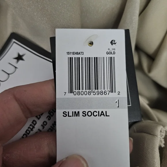 City Studio Champaigne Strapless Wrap Skirt Strapless Dress Size 1 - Picture 9 of 9